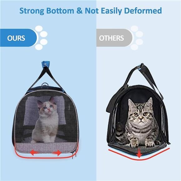 Cat Carrier for Large Cats 20 lbs,Medium Cats Under 25 lbs,2 Cats and Small Dogs - Picture 4 of 6